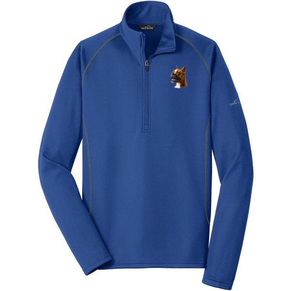 Boxer Embroidered Eddie Bauer Mens Quarter Zip Pullover Fleece Online now - Image 2