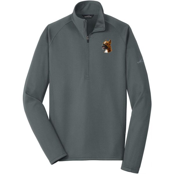 Boxer Embroidered Eddie Bauer Mens Quarter Zip Pullover Fleece Online now - Image 3